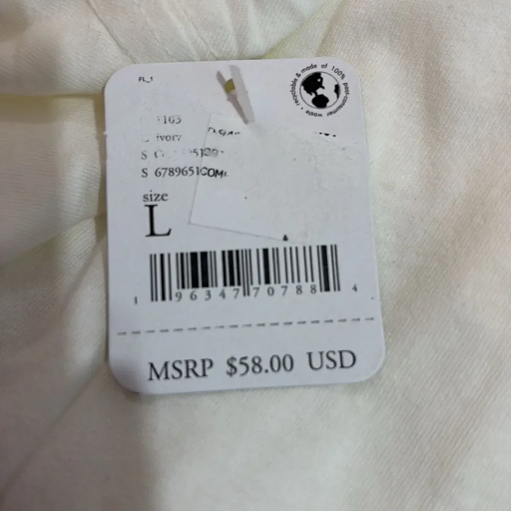 FREE PEOPLE We The Free ALISSA TEE - IVORY 5140 size Large